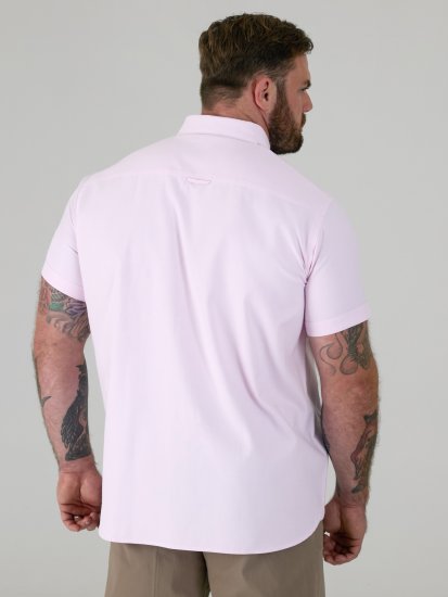 D555 James Oxford Srajca Z Kratkimi Rokavi TALL Roza - TALL srajce - 