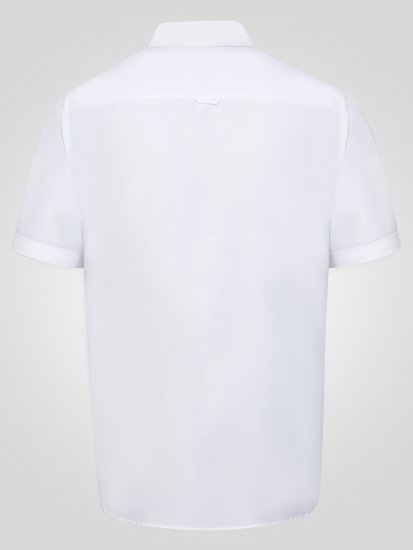 D555 James Oxford Srajca Z Kratkimi Rokavi TALL Bela - TALL srajce - 