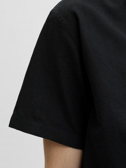 Jack & Jones Breeze Linen Short Sleeve Shirt Black - Srajce - Moške srajce za Močnejše Postave