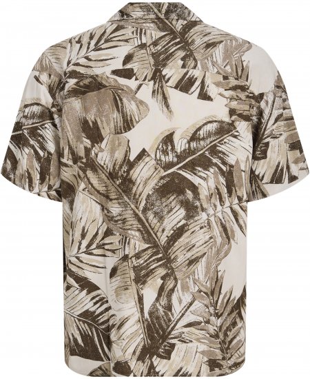 Jack & Jones Jeff Resort Short Sleeve Shirt Brown - Srajce - Moške srajce za Močnejše Postave
