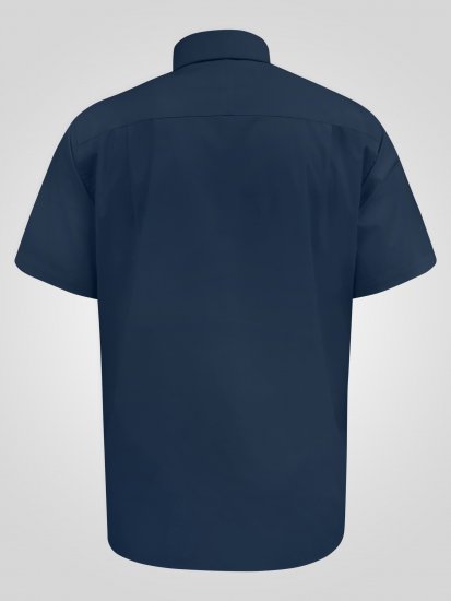 D555 Lucas Raztegljiva Srajca S Kratkimi Rokavi Odporna Na Madeže Brez Likanja Temno Modra - Srajce - Moške srajce za Močnejše Postave