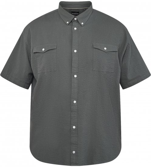 North Latitude 61306 Kratkorokavna Srajčna Jakna Temno Zelena - Srajce - Moške srajce za Močnejše Postave