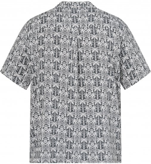 North Latitude 61313 Viskozna Srajca s Kubanskim Ovratnikom Siva - Srajce - Moške srajce za Močnejše Postave