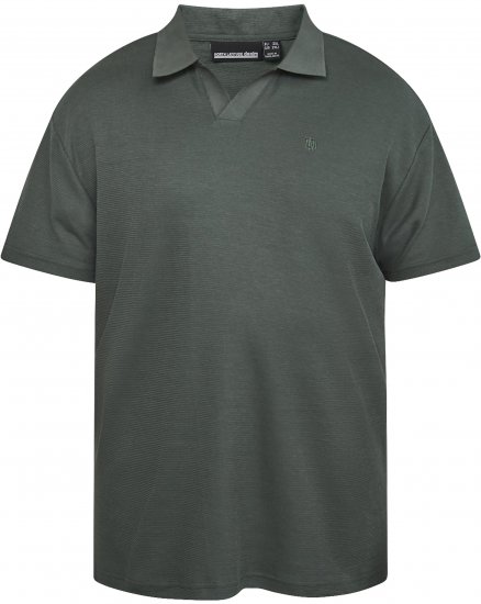North Latitude 61346 Polo Majica z V-Izrezom Temno Zelena - Polo majice - Moške Polo Majice za Močnejše Postave