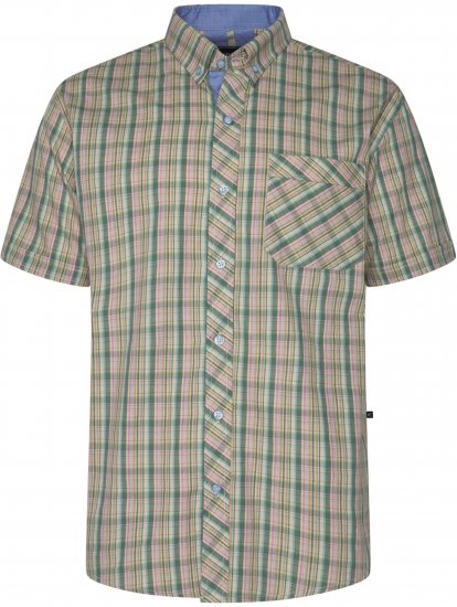 Kam Jeans 6371 Checked Short Sleeve Shirt Multicolored - Srajce - Moške srajce za Močnejše Postave