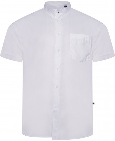 Kam Jeans P020 Premium Short Sleeve Oxford Shirt White - Srajce - Moške srajce za Močnejše Postave