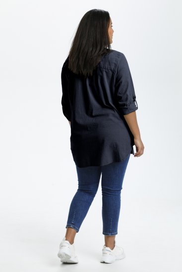 Kaffe Curve Nana Srajčna Tunika Midnight Marine - Bluze & Tunike - 