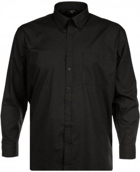 Espionage SH150 Plain Long Sleeve Shirt Black - Srajce - Moške srajce za Močnejše Postave