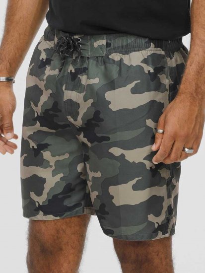 D555 Kody Camo Printed Swimshorts Khaki - Kopalne hlače - Moške Kopalne Hlače za Močnejše postave