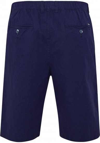 North Latitude 51137 Linen Elastic Waist Shorts Navy - Kratke hlače - Moške Kratke Hlače za Močnejše Postave