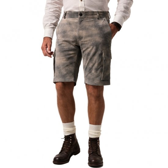 JP1880 Shorts Bermuda Traditional Cowhide Graphite Grey - Kratke hlače - Moške Kratke Hlače za Močnejše Postave