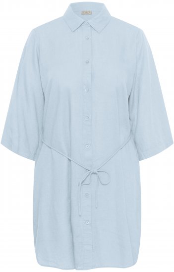 Kaffe Curve Mille Short Shirt Dress Nantucket Breeze Blue - Mini obleke - 