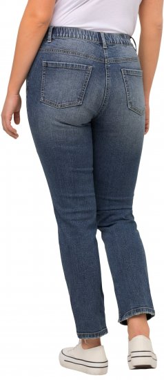 Ulla Popken Distressed Stretch Fit Sarah Jeans Blue Denim - Kavbojke & Hlače v Velikih Številkah – Plus Size - 