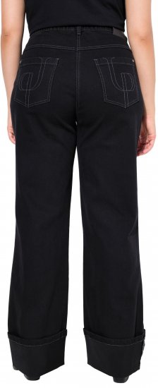 Ulla Popken Flared Leg Jeans Black - Kavbojke & Hlače v Velikih Številkah – Plus Size - 