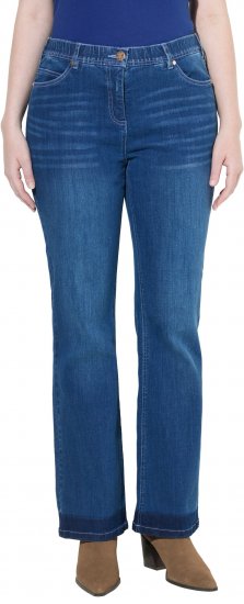 Ulla Popken Stretch Fit Bootcut Jeans Blue Denim - Kavbojke & Hlače v Velikih Številkah – Plus Size - 