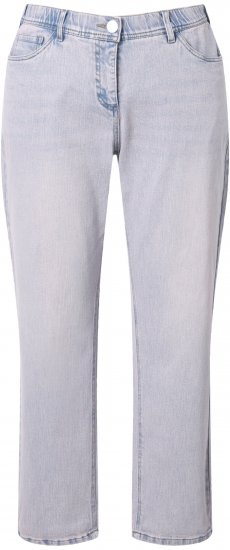 Ulla Popken Dyed Stretch Fit Boyfriend Jeans Light Light Blue Denim - Kavbojke & Hlače v Velikih Številkah – Plus Size - 
