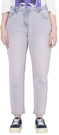 Ulla Popken Dyed Stretch Fit Boyfriend Jeans Light Light Blue Denim - Kavbojke & Hlače v Velikih Številkah – Plus Size - 