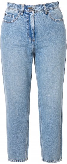 Ulla Popken Lyocell Blend Stretch Fit Jeans Mid Blue Denim - Kavbojke & Hlače v Velikih Številkah – Plus Size - 