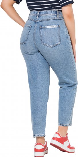 Ulla Popken Lyocell Blend Stretch Fit Jeans Mid Blue Denim - Kavbojke & Hlače v Velikih Številkah – Plus Size - 