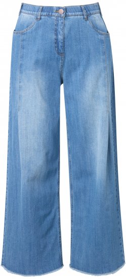 Ulla Popken Extra Wide Leg Stretch Fit Jeans Light Blue - Kavbojke & Hlače v Velikih Številkah – Plus Size - 
