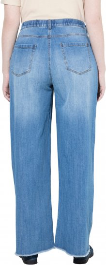 Ulla Popken Extra Wide Leg Stretch Fit Jeans Light Blue - Kavbojke & Hlače v Velikih Številkah – Plus Size - 