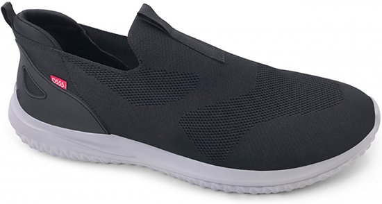 D555 Huddersfield Kingsize Hands Free Slip On with Knitted Top Shoes Black - Superge - 