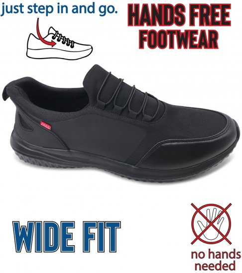 D555 Doncaster Kingsize Hands Free with Faux Laces Black - Superge - 