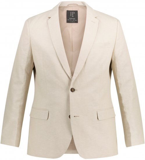 JP1880 Kos Linen Blend Jacket Sand - Obleke - Velike številke oblek za moške