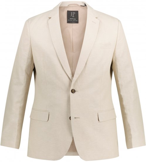 JP1880 Kos Linen Blend Jacket Sand - Obleke - Velike številke oblek za moške
