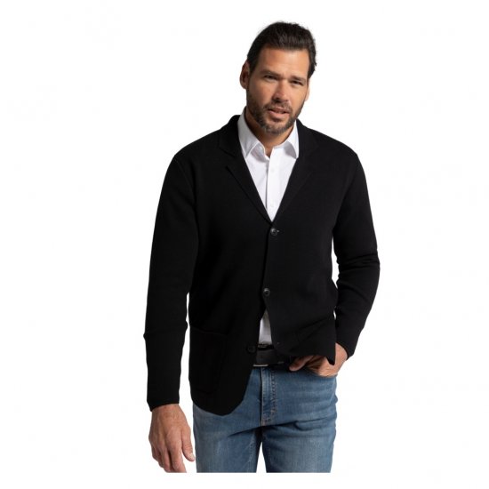 JP1880 Jacket Business Flexnamic Milano Black - Obleke - Velike številke oblek za moške