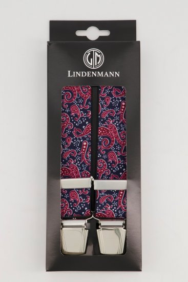 JP1880 Suspenders with Adjustable Length Burgundy Red - Modni dodatki - 