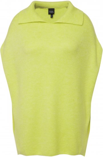Ulla Popken Oversized Knit Sweater Vest Lime Green - Puloverji & jopice - 