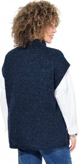 Ulla Popken Cap Sleeve Turtleneck Sweater Blue - Puloverji & jopice - 