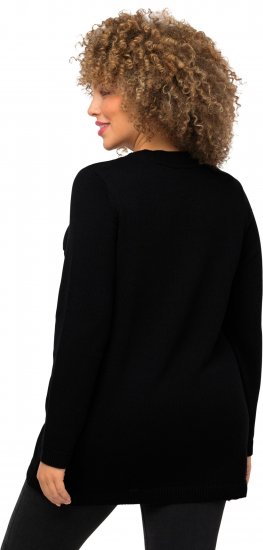 Ulla Popken Gingerbread Man Christmas Sweater Black - Puloverji & jopice - 