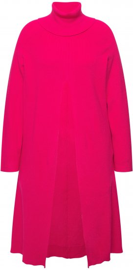 Ulla Popken Long Turtleneck Duster Sweater Red Pink - Puloverji & jopice - 