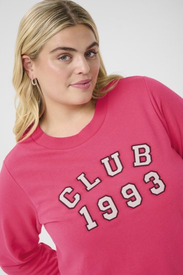 Kaffe Curve Violi Sweatshirt Raspberry Pink - Puloverji - 