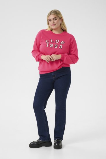 Kaffe Curve Violi Sweatshirt Raspberry Pink - Puloverji - 