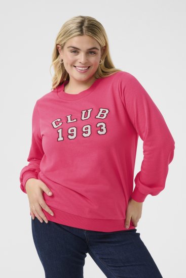 Kaffe Curve Violi Sweatshirt Raspberry Pink - Puloverji - 