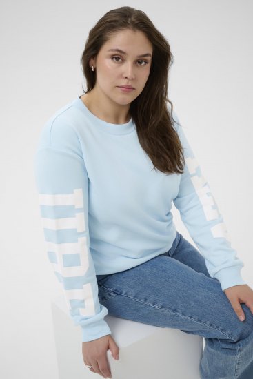Kaffe Curve Mila Sweatshirt Nantucket Breeze Blue - Puloverji - 