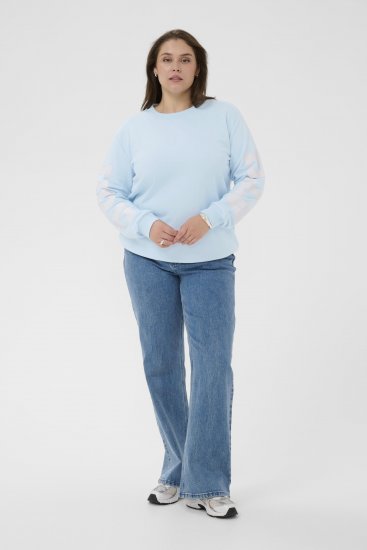 Kaffe Curve Mila Sweatshirt Nantucket Breeze Blue - Puloverji - 