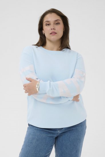 Kaffe Curve Mila Sweatshirt Nantucket Breeze Blue - Puloverji - 