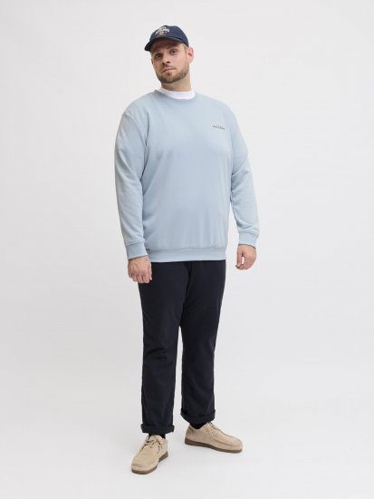 Jack & Jones Brandon Sweatshirt Blue - Puloverji & jopice - Moški Puloverji & Jopice za Močnejše Postave