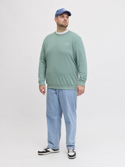 Jack & Jones Brandon Sweatshirt Turquoise - Puloverji & jopice - Moški Puloverji & Jopice za Močnejše Postave