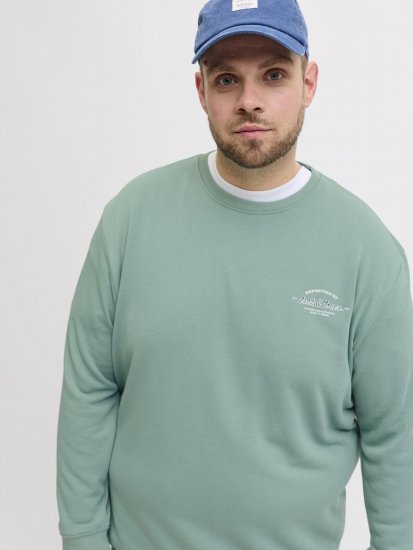 Jack & Jones Brandon Sweatshirt Turquoise - Puloverji & jopice - Moški Puloverji & Jopice za Močnejše Postave