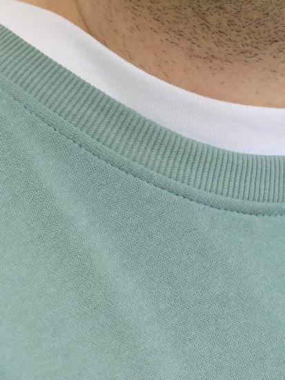 Jack & Jones Brandon Sweatshirt Turquoise - Puloverji & jopice - Moški Puloverji & Jopice za Močnejše Postave