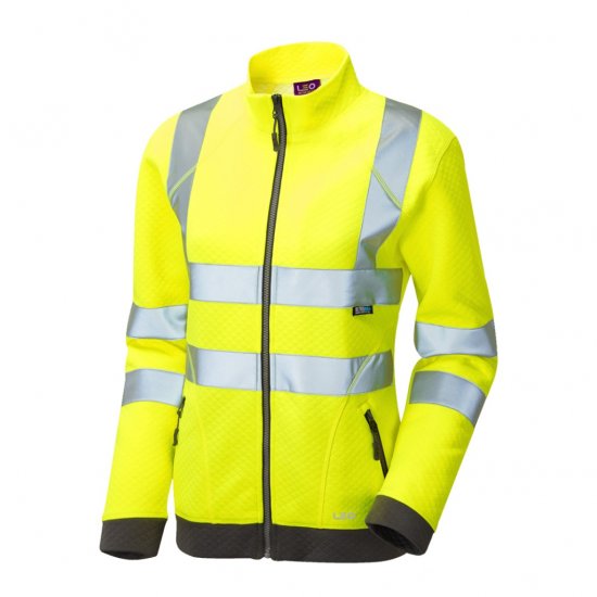 Leo Hollicombe EcoViz Women's Zipped Sweatshirt Yellow - Delovne Obleke - 