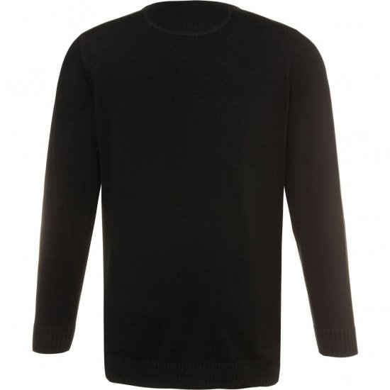JP1880 Pullover Sweater Black TALL - MOŠKA OBLAČILA MT-6XLT - DALJŠI kroji