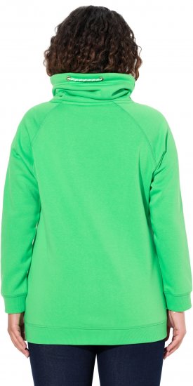 Ulla Popken Drawstring Collar Long Sleeve Sweatshirt Mint Green - Puloverji & jopice - 