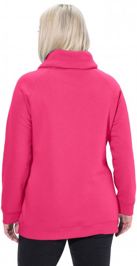 Ulla Popken Drawstring Collar Long Sleeve Sweatshirt Magenta Pink - Puloverji & jopice - 