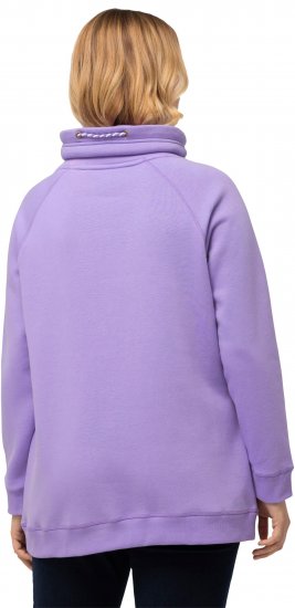 Ulla Popken Drawstring Collar Long Sleeve Sweatshirt Pale Lilac - Puloverji & jopice - 